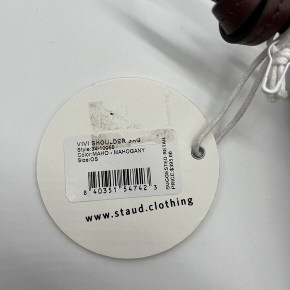 STAUD Mahogany Suede Vivi Shoulder Bag - Picture 11 of 11